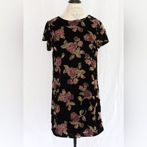 Massimo Fabbro Italy Floral Velvet Dress